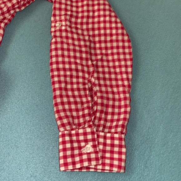 JONES NEW YORK tie front button up long roll up tab sleeve gingham NEW size L - Picture 4 of 12
